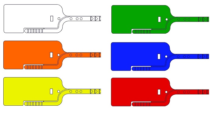 security seals in multiple colours